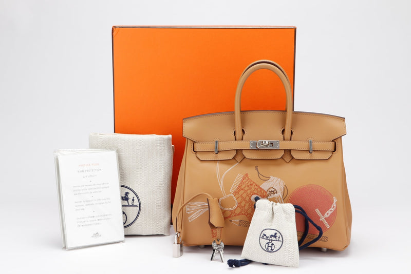 Fantastic Hermes Birkin 25cm handbag Biscuit In and Out Limited