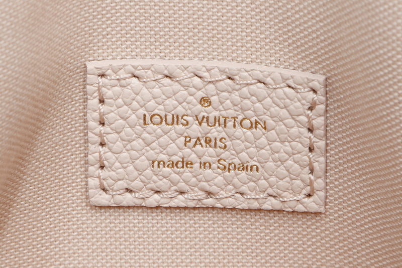 Louis Vuitton Micro Métis (M81390) Monogram Empreinte Beige Color, Gold Hardware with Gold Chain, Dust Cover & Box