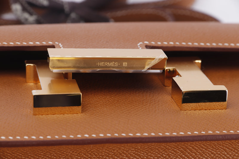hermes kelly 25cm (stamp u) gold color epsom leather, gold