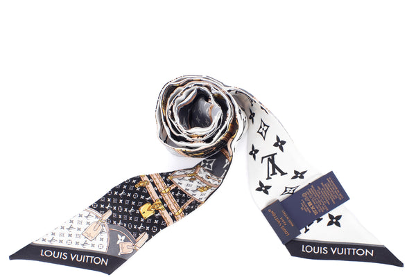 Louis Vuitton Black/White Monogram Let's Go Print Silk BB Bandeau