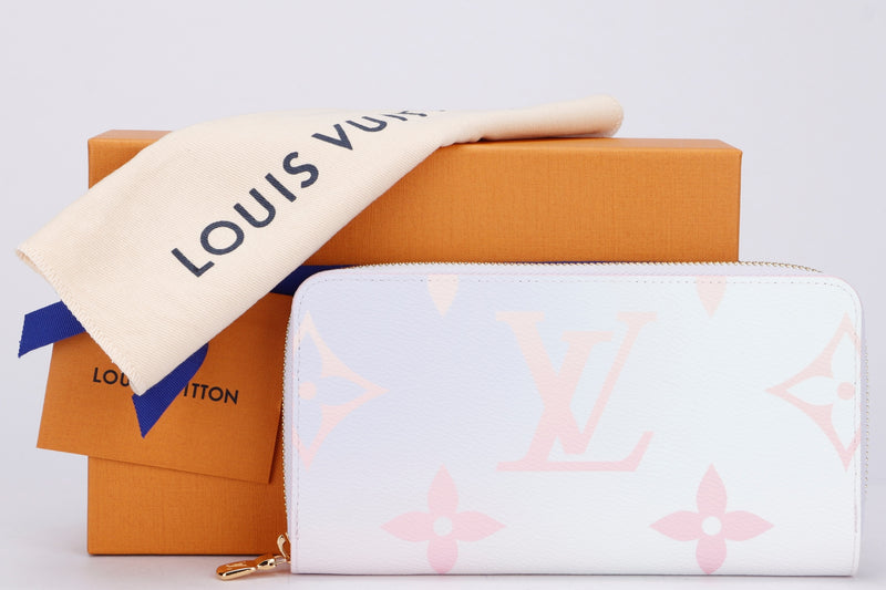 Louis Vuitton Monogram Coated Canvas Sunrise Pastel Zippy Wallet (M81340), with Dust Cover & Box