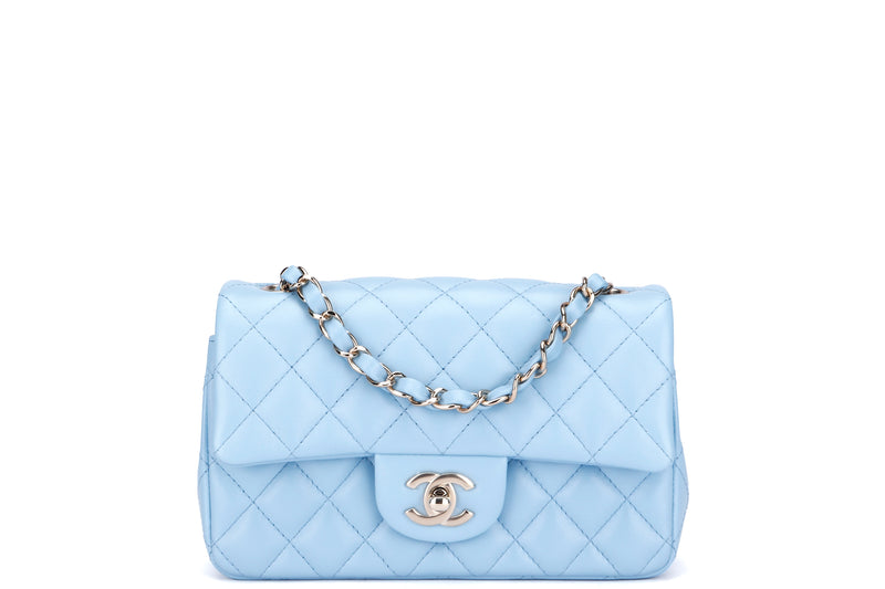 Chanel Rare Vintage Baby Blue Lambskin Quilted Classic Flap  House of  Carver