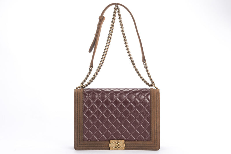 Boy leather handbag Chanel Purple in Leather - 28957501