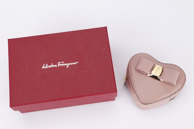 Salvatore Ferragamo Heart Shape Pouch, with Box, no Dust Cover
