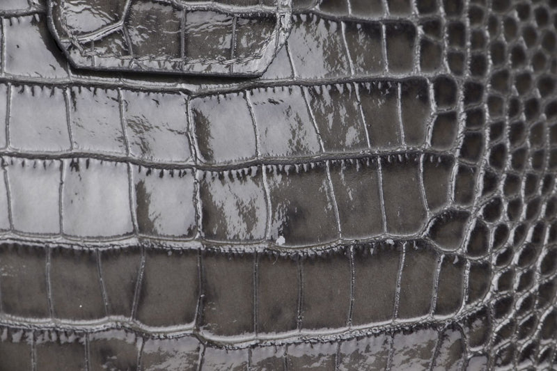 Versace Grey Croc Embossed Clutch