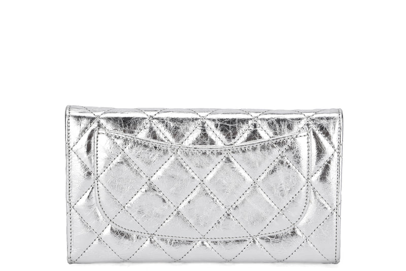 Chanel 2.55 Reissue Metallic Silver Fold Long Wallet (1187xxxx
