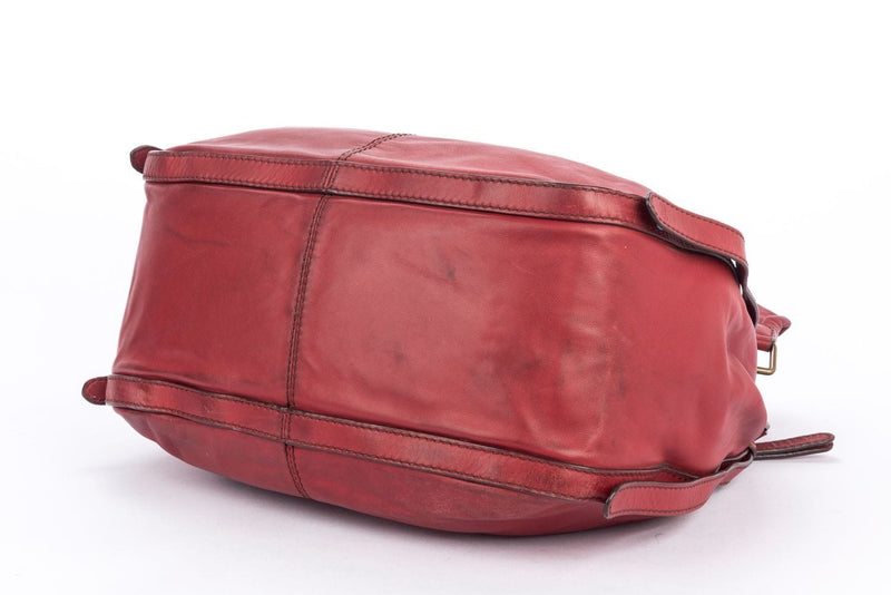 Lancel Hobo Bag, Red Calf Leather with Dust Cover