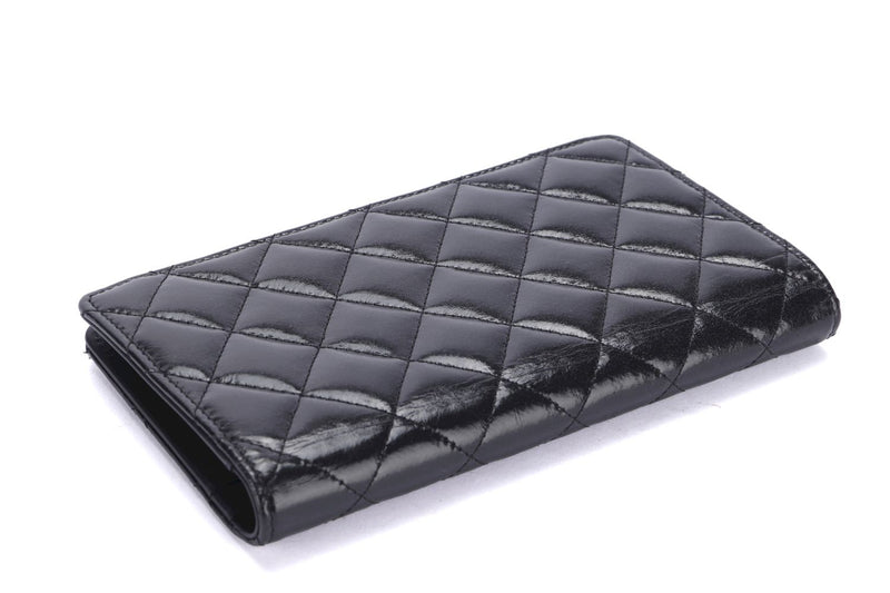 Chanel Reissue Distressed Long Bifold Wallet (2053xxxx), Black