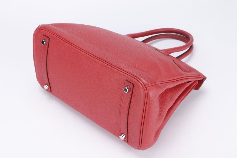 Hermes Birkin Verso bag 30 Rouge sellier/ Brique Clemence leather