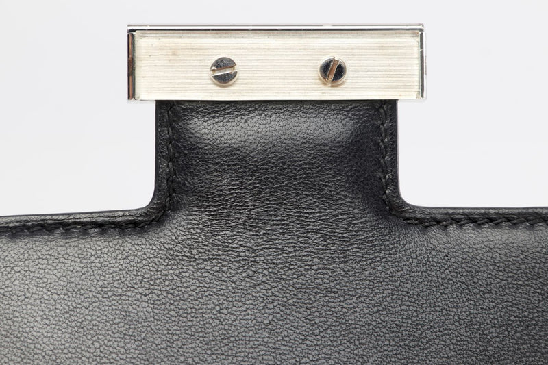Hermes Constance 24cm, Stamp A, Black Color, Epsom Leather, Silver Hardware, with Dust Cover & Box