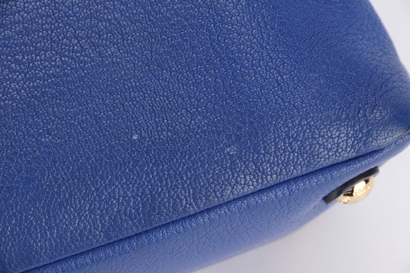 Miu Miu Blue Leather Zippy Bag, with Strap & Dust Cover
