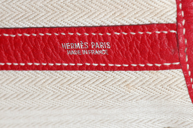 Hermès - Garden Party 36 - Rouge H Negonda Leather - PHW - Brand New