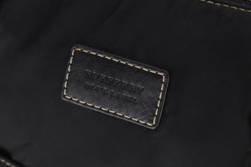 BURBERRY BLACK CANVAS TOTE BAG, NO DUSTR COVER