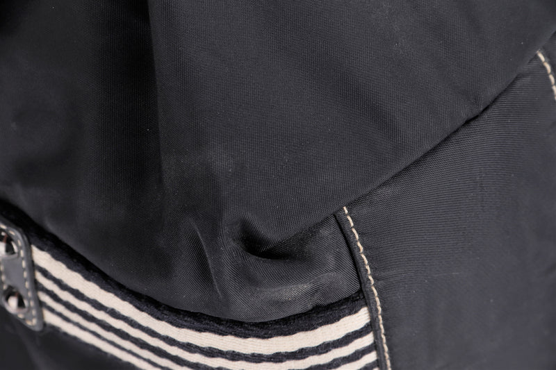 BURBERRY BLACK CANVAS TOTE BAG, NO DUSTR COVER