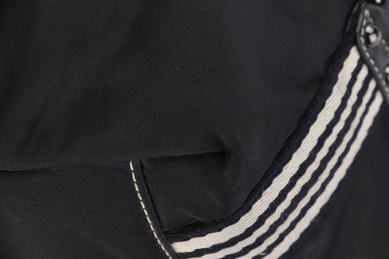 BURBERRY BLACK CANVAS TOTE BAG, NO DUSTR COVER