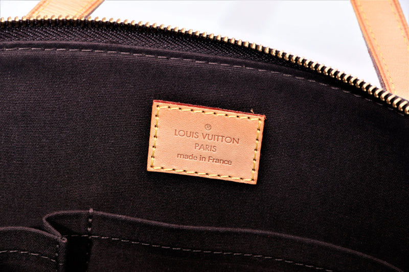 louis vuitton bellevue tote bag (fl0110), pm size, amarante monogram  vernis, with dust cover