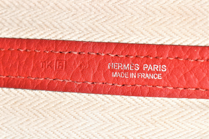 Hermès Garden Party Beige Marfa Negonda 36 PM Palladium Hardware, 2023 (Like New), Beige/Brown Womens Handbag