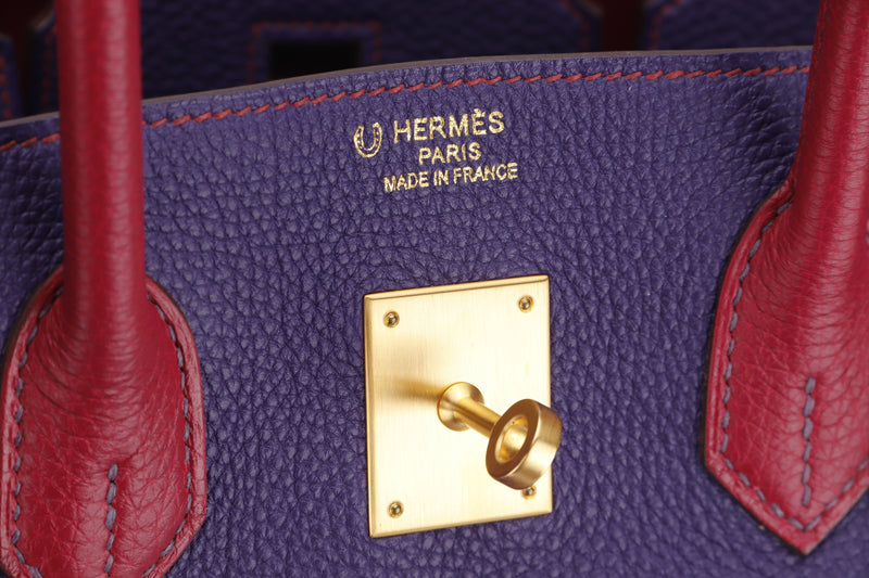 Hermes Birkin 35 Cassis Togo Gold Hardware