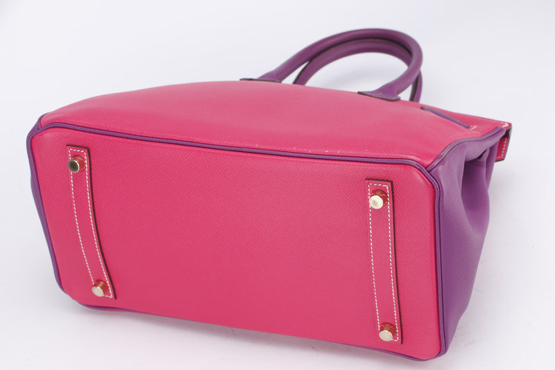 HERMES BIRKIN 30 HSS (STAMP R (2014)) ROSE TYRIEN & ANEMONE EPSOM LEATHER, GOLD HARDWARE, WITH LOCK, KEYS, RAINCOAT & DUST COVER