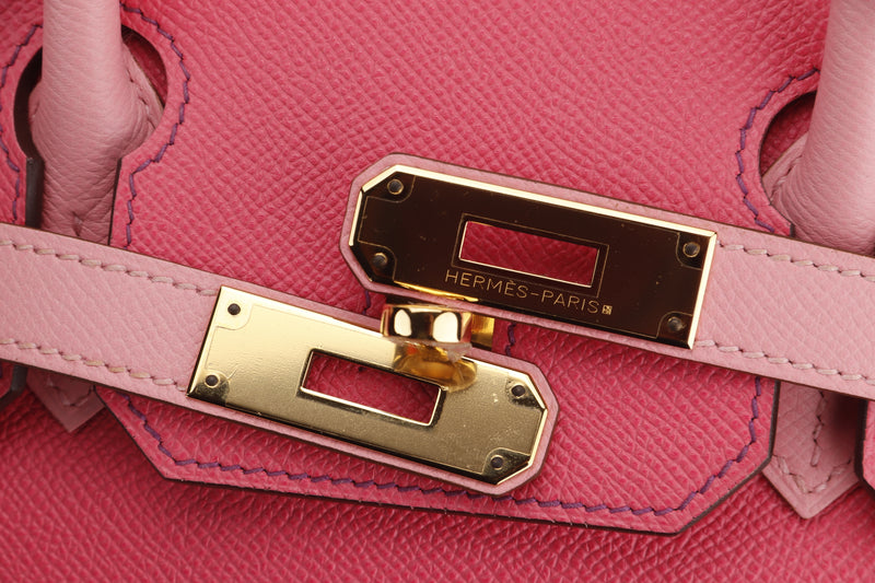 Hermès Birkin 30 Rouge H/Rose Azalee Touch Sombrero Verso Taurillon Cl —  The French Hunter