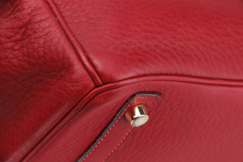 Hermès Lindy Bag 30cm in Rouge Galance in Togo Leather with