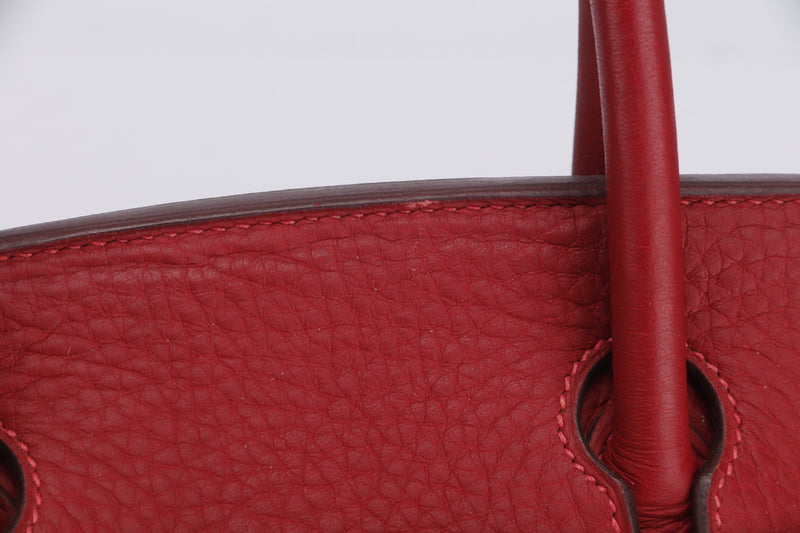 Birkin 30 leather handbag Hermès Green in Leather - 27685434