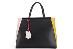 FENDI 2 JOURS LARGE 4 COLOR TOTE BAG, WITH STRAP & DUST COVER