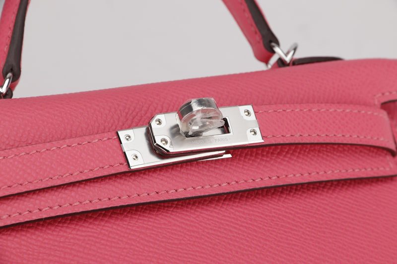 Hermes Bolide bag 1923 25 Pink Epsom leather Silver hardware