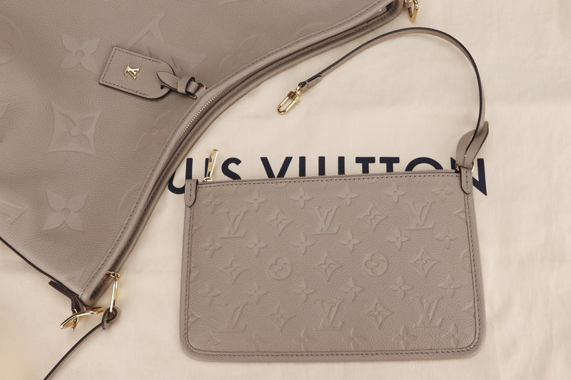 Louis Vuitton Tourterelle Monogram Empreinte Leather Pochette