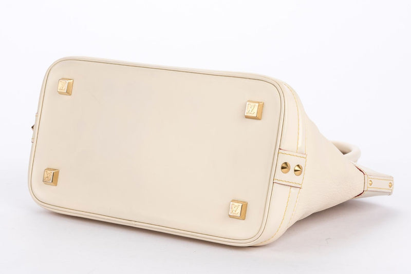 Louis Vuitton Lockit Suhaili (M91887), Leather, Beige Color, PM Size, with Gold Hardware, Lock & Keys, no Dust Cover