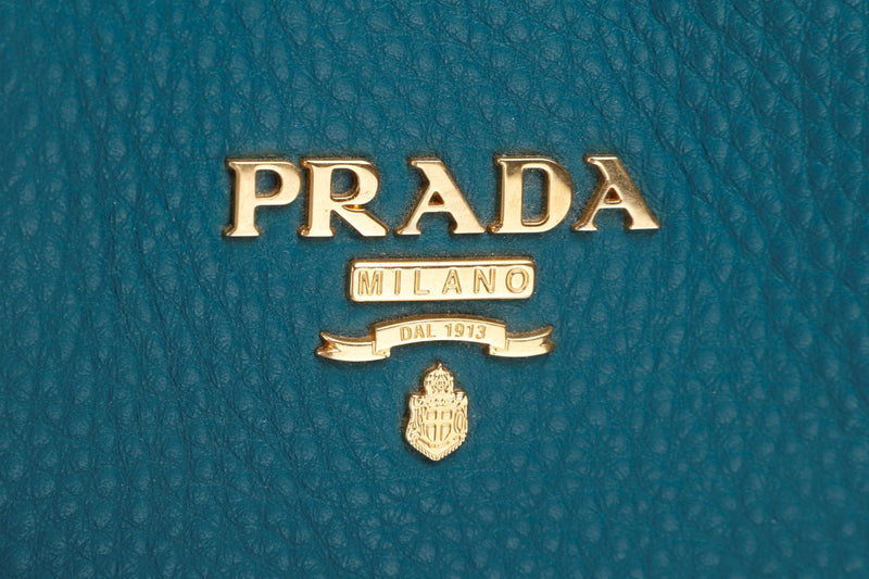 Prada Hobo Bag (BR4712), Ottanio Green Color, Vit.Daino Leather, with Card, no Dust Cover