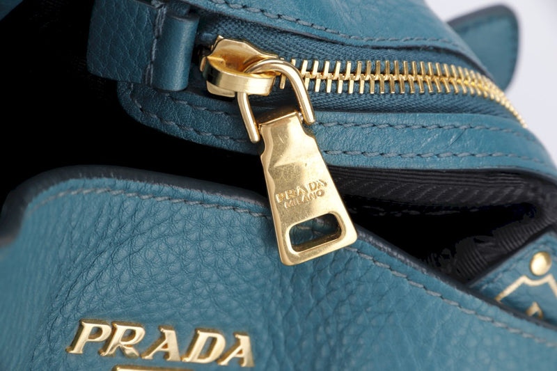Prada Hobo Bag (BR4712), Ottanio Green Color, Vit.Daino Leather, with Card, no Dust Cover