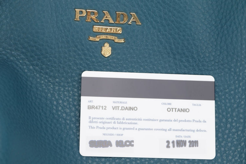 prada authenticity card green