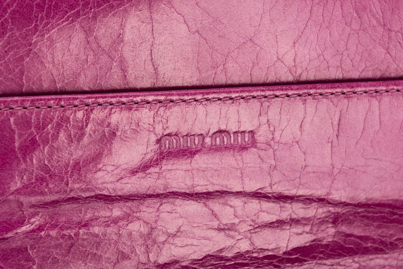 MIU MIU Purple Leather Long Wallet, with Card