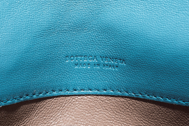 Bottega Veneta 蓝色 Lagoon 编织皮革钱包