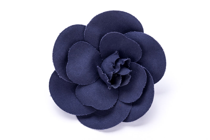 Chanel Camellia Brooch Blue Color Canvas, no Box