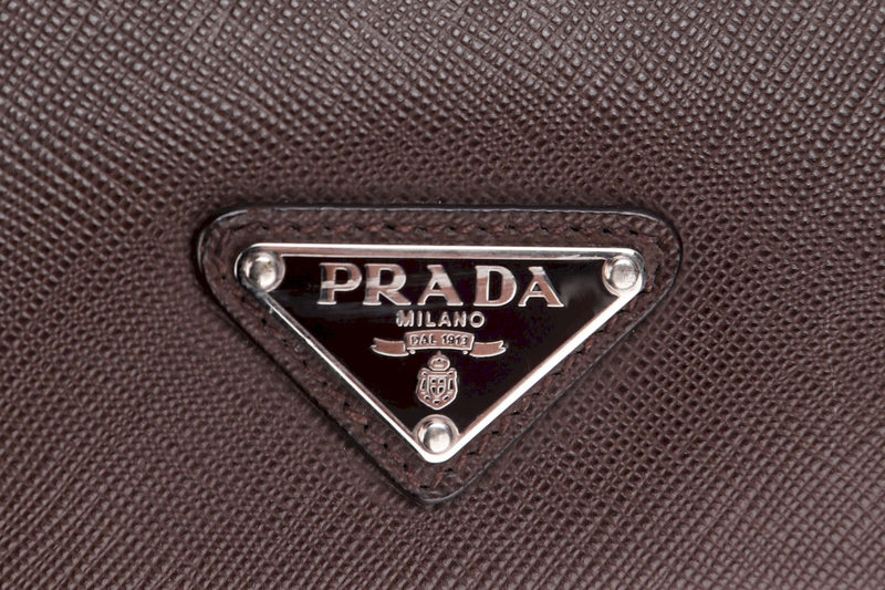 Prada Saffiano Travel Caffe Briefcase (VR0023), with Card, no Dust Cover