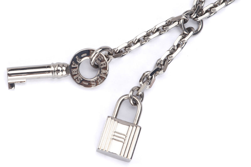HERMES NECKLACE CHARMS WITH LOCK & KEYS ICON, WITH BOX