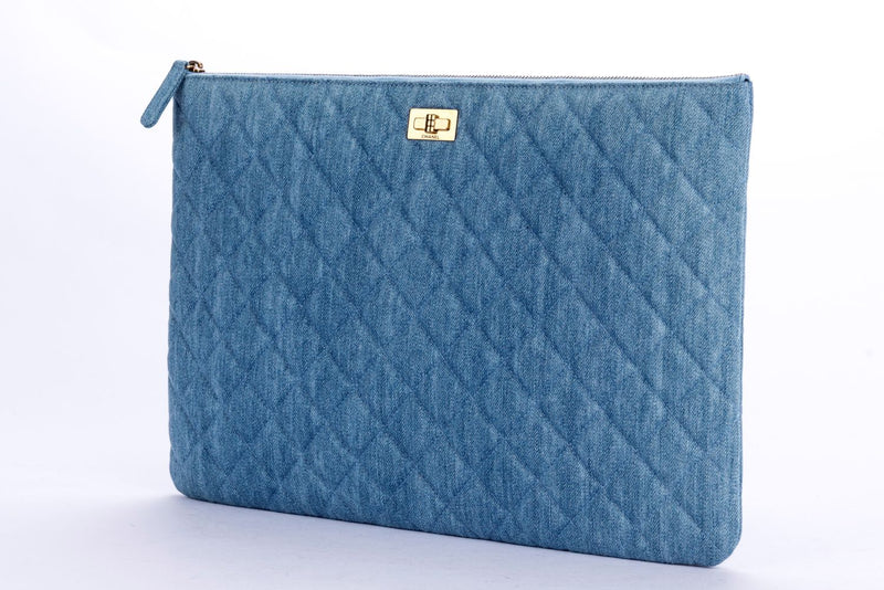 Chanel O Case Light Denim with Reissue Buckle  with Card & Dust Cover