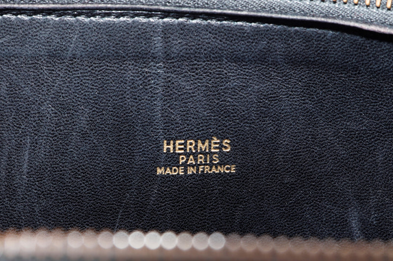 HERMES BOLIDE 35 Bi-color Ardennes leather Natural/Black □A