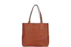 Hermes Double Sens 36 Handbag (Stamp P) Biscuit & Brown Color, Fauve Sikkim Leather, no Dust Cover