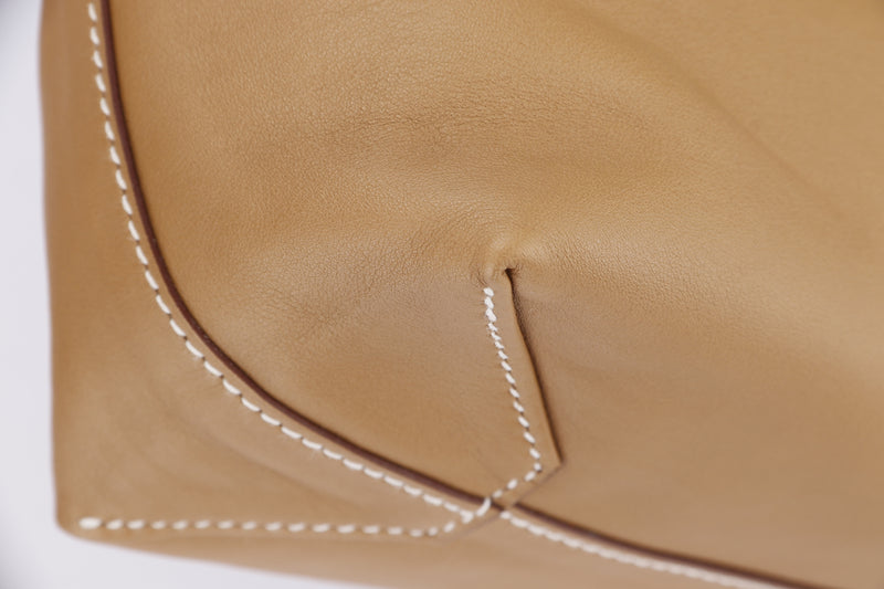 Hermes Double Sens 36 Handbag (Stamp P) Biscuit & Brown Color, Fauve Sikkim Leather, no Dust Cover