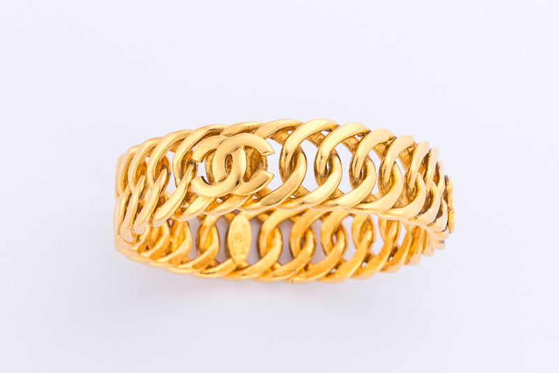 Chanel CC Logo Bangle Bracelet Gold, no Dust Cover & Box