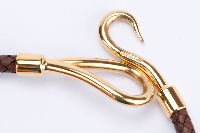 Hermes Jumbo Hook Bracelet in Leather, Gold Hardware, no Dust Cover & Box