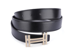 Hermes H AU Carre Belt Buckle & Reversible Leather Strap, length 95cm, Rose Gold Hardware, with Dust Cover
