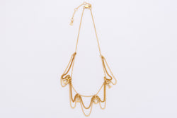 Christian Dior Gold Necklace D.I.O.R Dangling Pendant