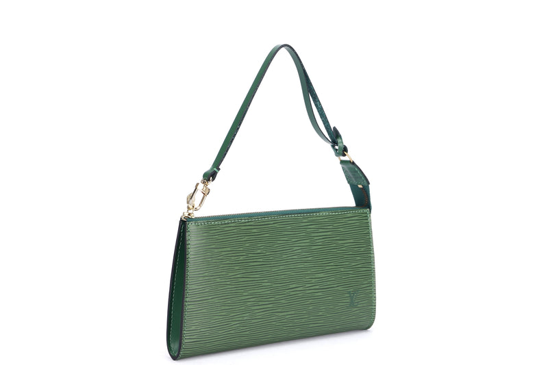Louis Vuitton Green Epi Pochette Accessoires Leather ref.394153