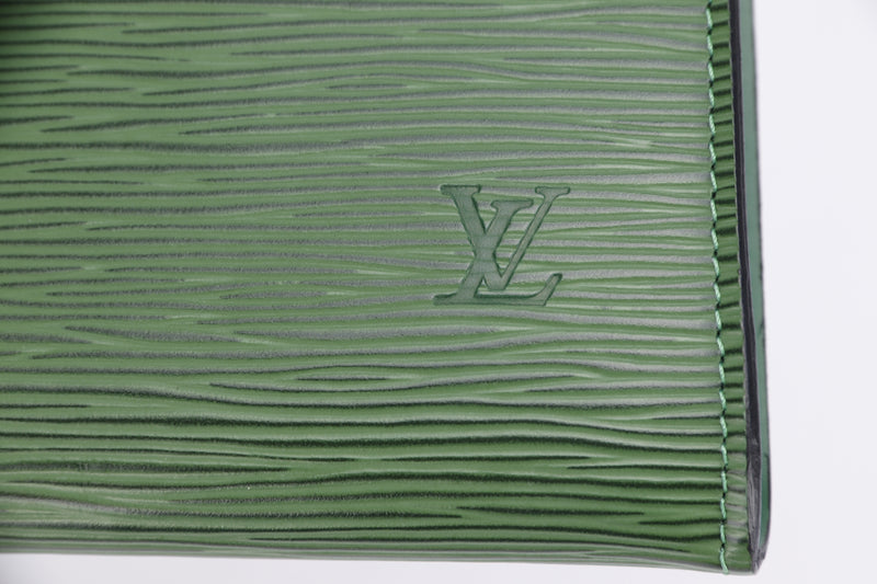 Louis Vuitton Green Epi Leather Pochette Accessories, with Dust Cover & Box