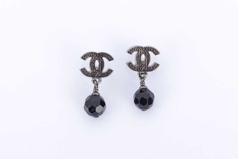 Chanel Ruthenium Black Earrings
