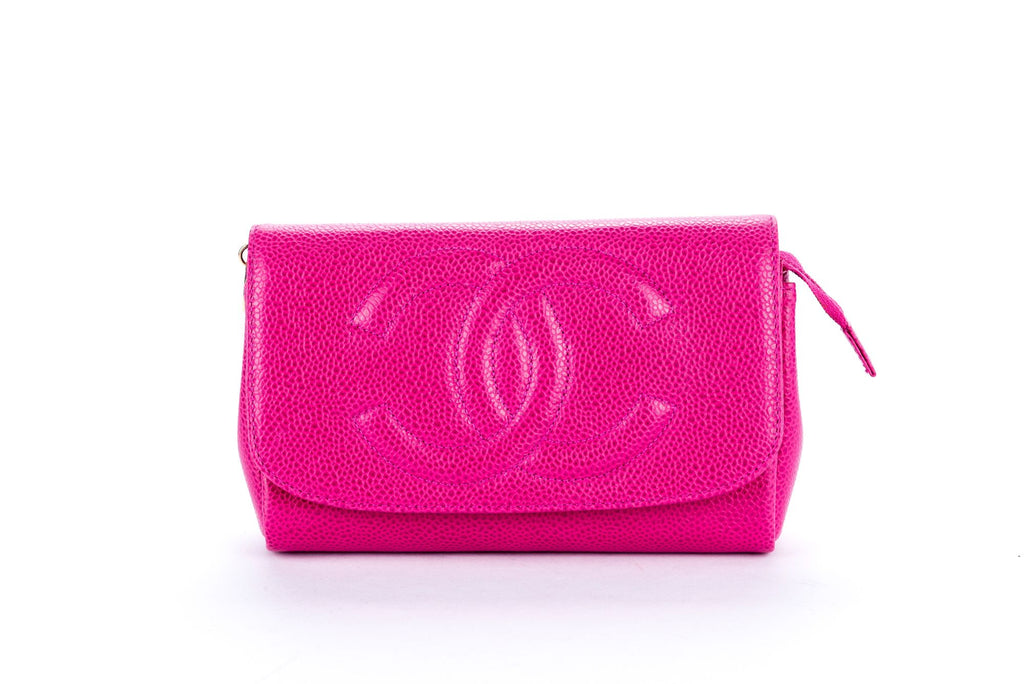 Hot pink chanel online wallet